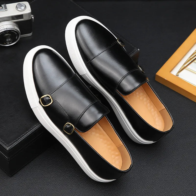 Herren Slipper mit Doppelschnalle