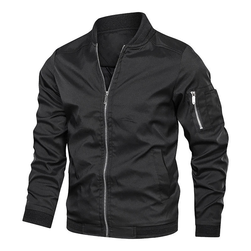 Herren Bomberjacke mit Reißverschluss für den Alltag