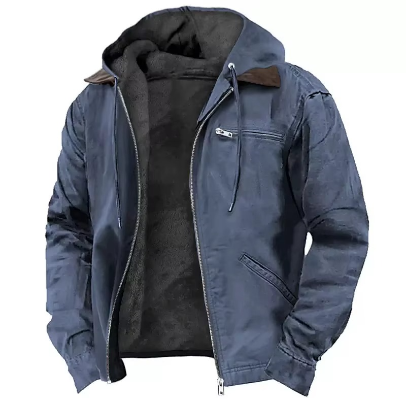 Herren gefütterte Arbeitsjacke mit Kapuze für den Winter