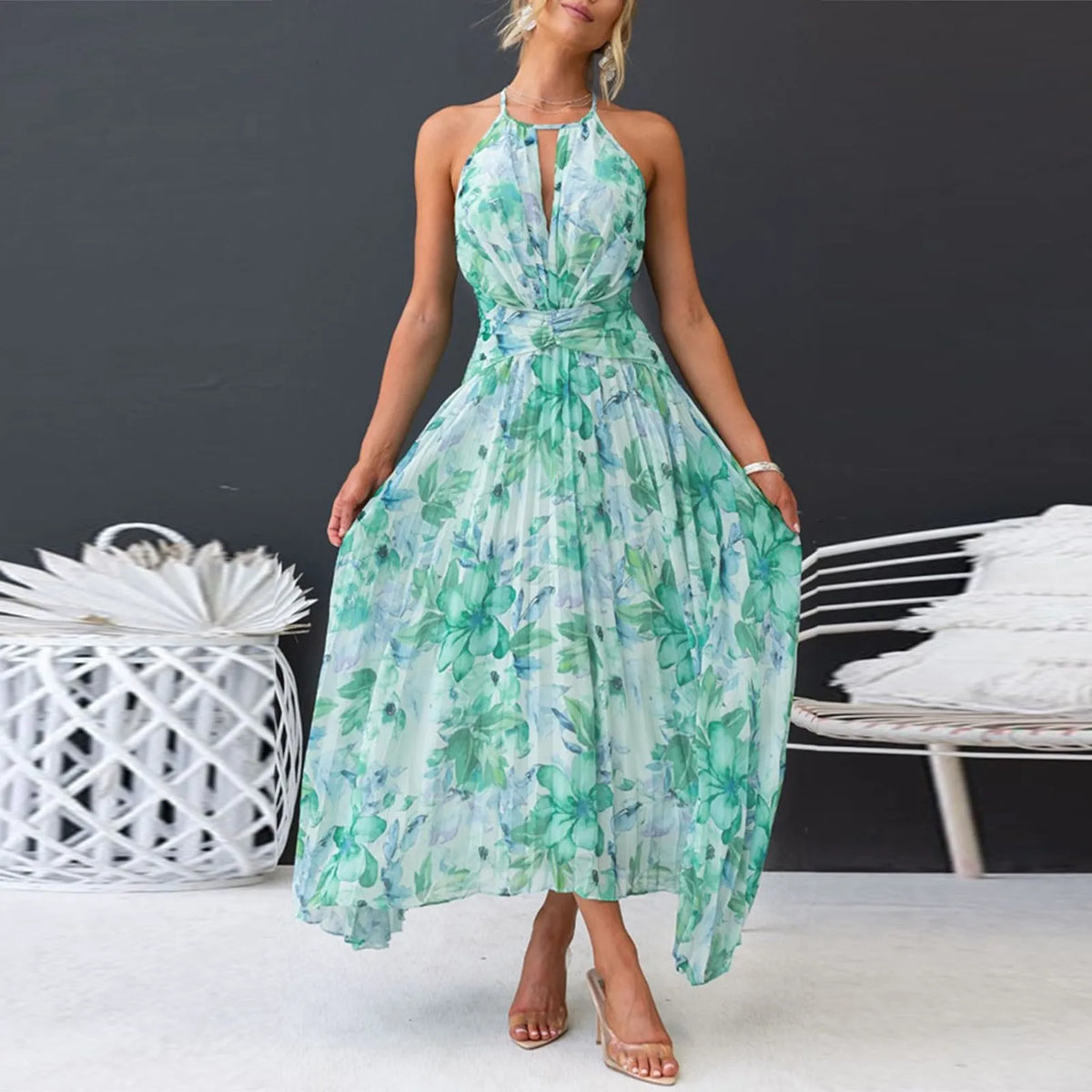 Alesa Damen Maxikleid