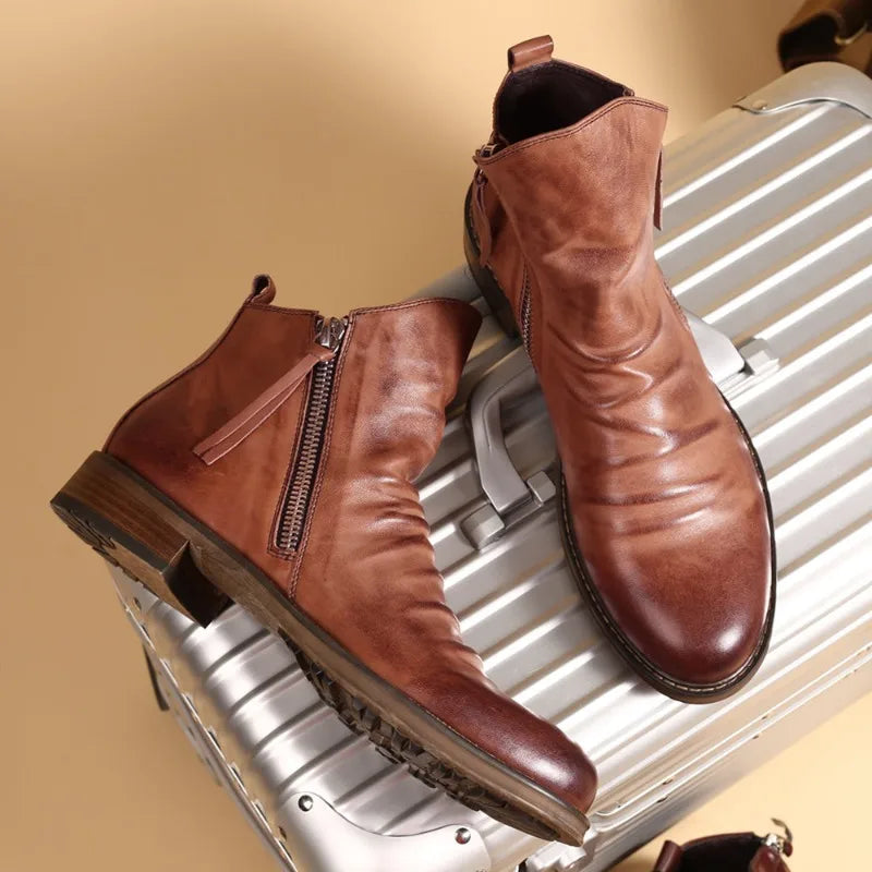 Herren Chelsea Boots mit Reißverschluss