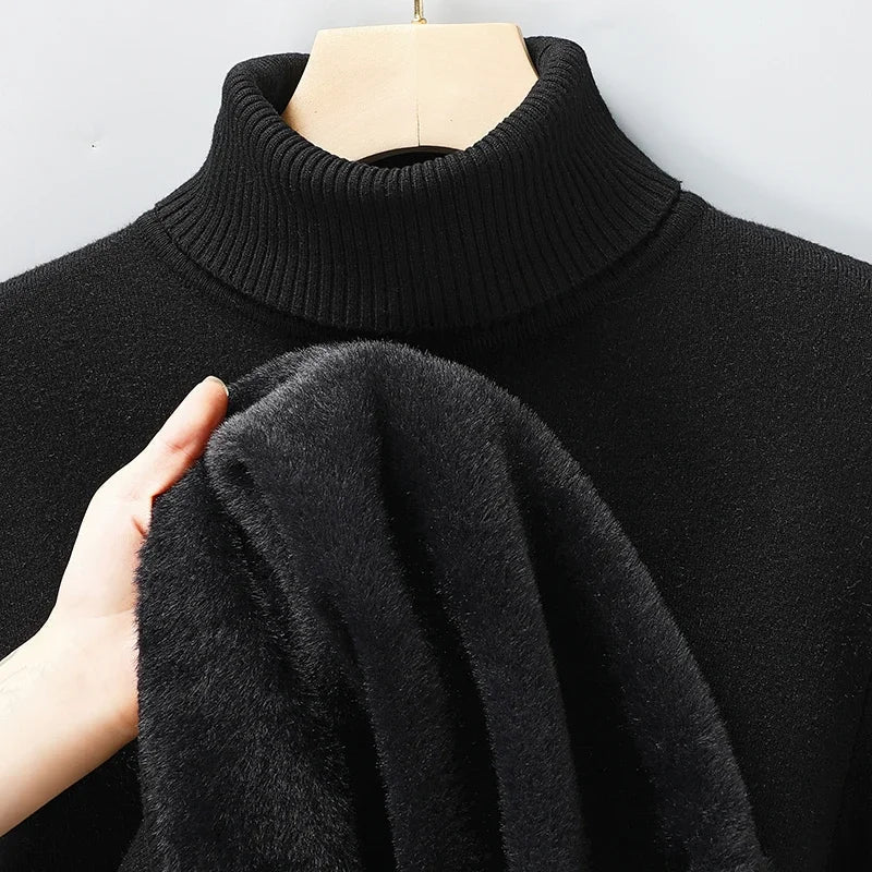 Herren Rollkragenpullover im Feinstrick