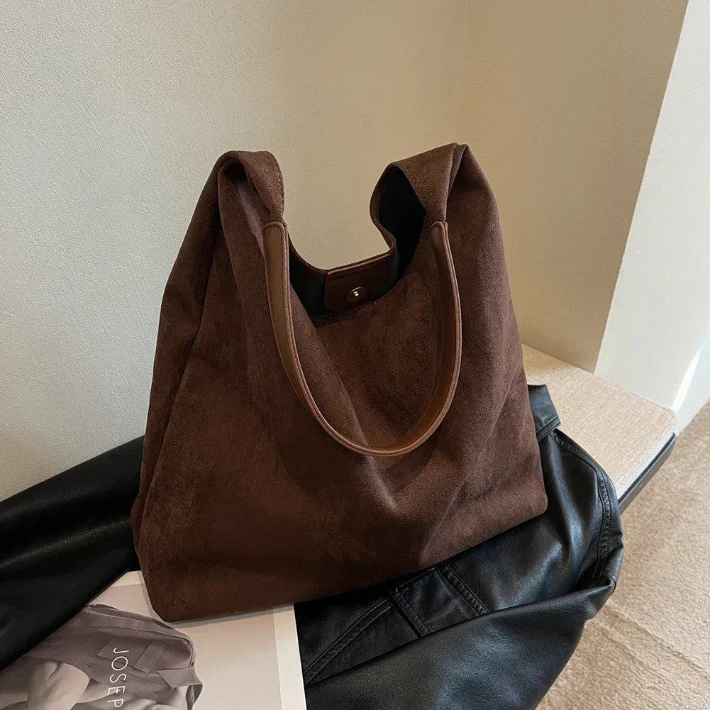 Venice Damen Tote Bag aus Veloursleder