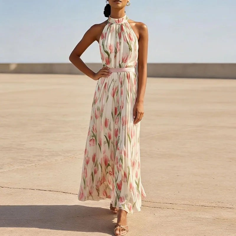 Paulina Damen Partykleid mit Blumenmuster