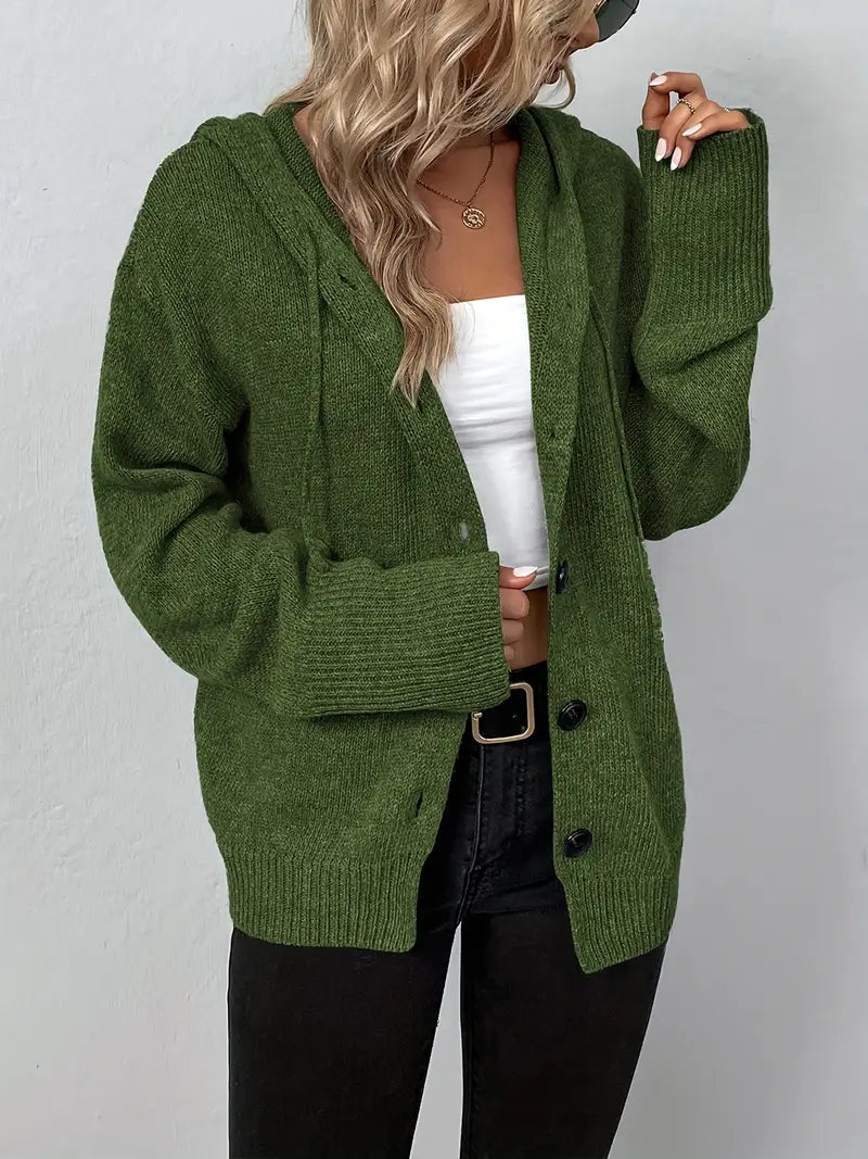 Damen eleganter Cardigan mit Knopfleiste