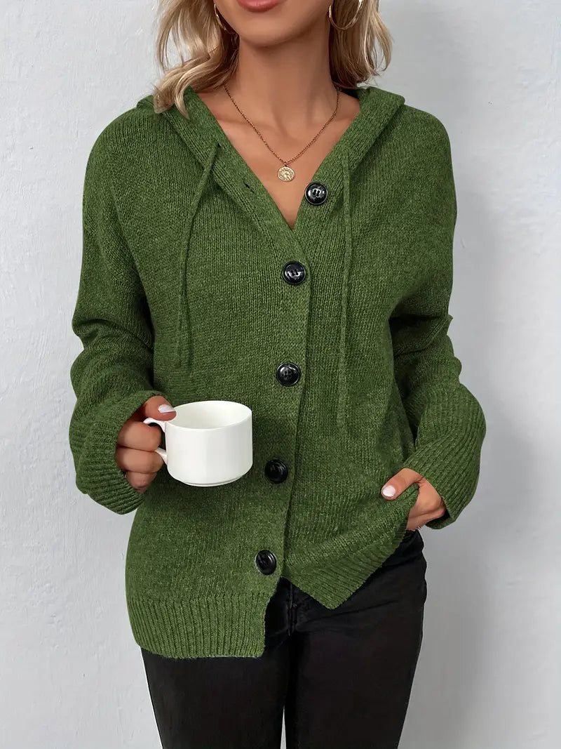 Damen eleganter Cardigan mit Knopfleiste