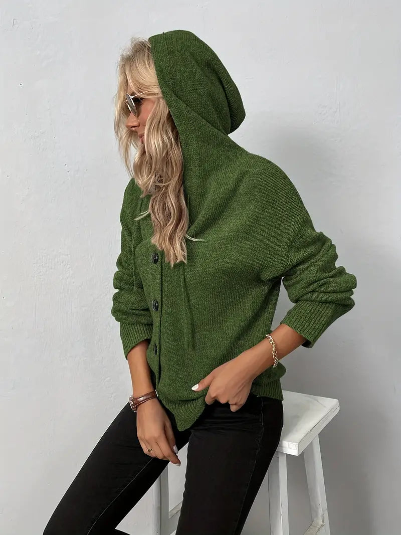 Damen eleganter Cardigan mit Knopfleiste
