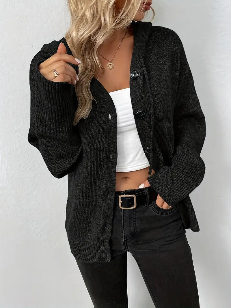 Damen eleganter Cardigan mit Knopfleiste