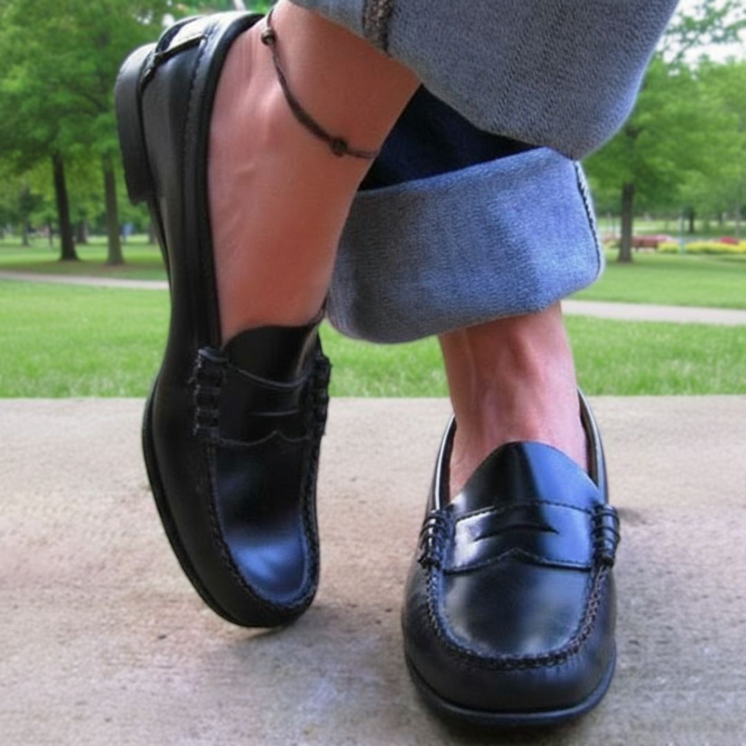 Damen orthopädische Loafer mit gepolstertem Fußbett