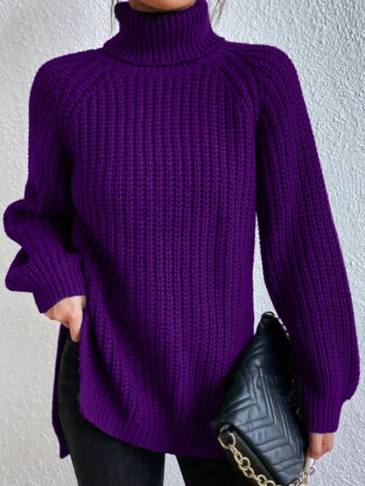 Damen Langarm Rollkragenpullover