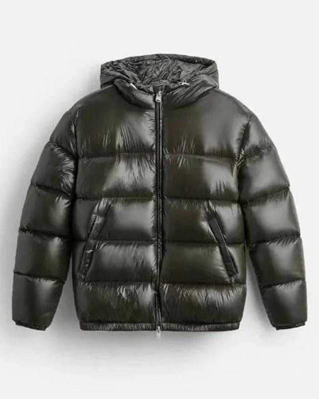 Herren Steppjacke mit Kapuze warm für den Winter