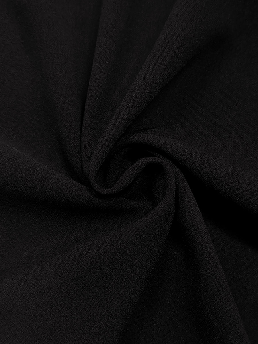 Langarm-Skinny-Maxikleid mit tiefem V-Ausschnitt – Unifarben