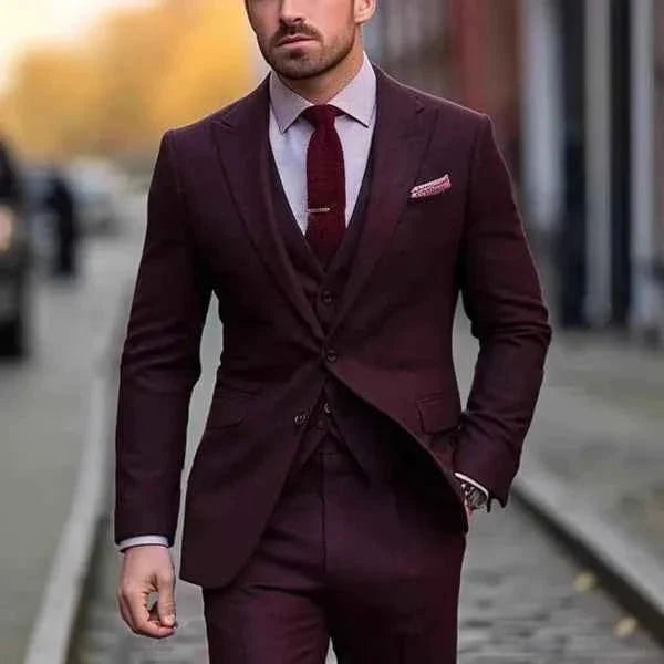 Herren Hochzeitsanzug dreiteilig mit Weste