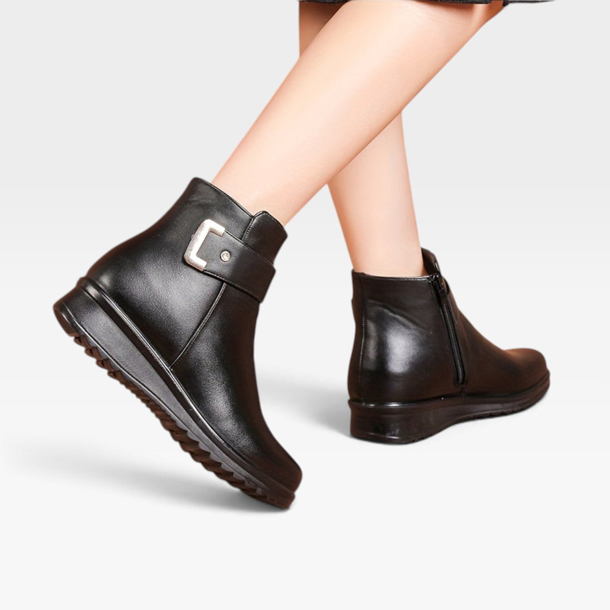 Damen Stiefeletten orthopädisch mit Keilabsatz