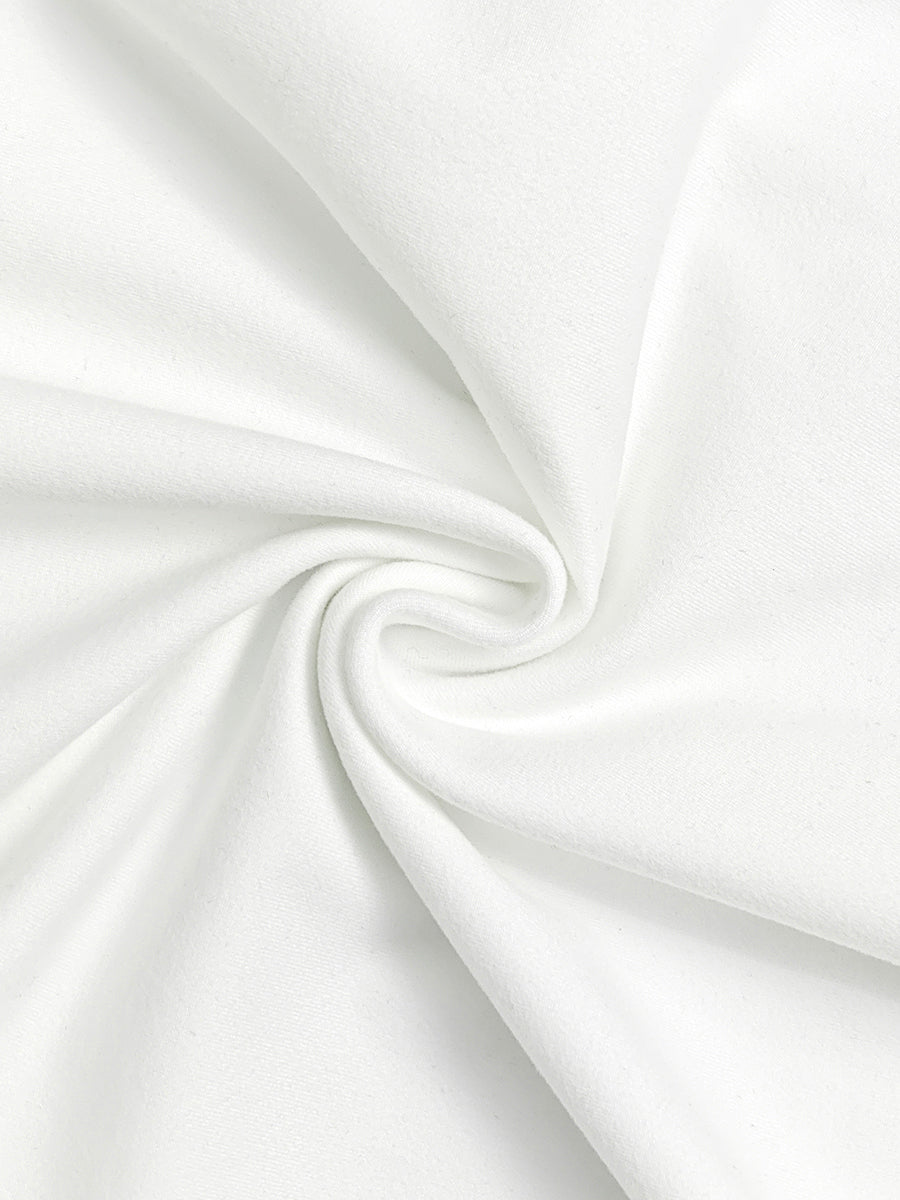 Asymmetrisches plissiertes Midikleid mit Stehkragen