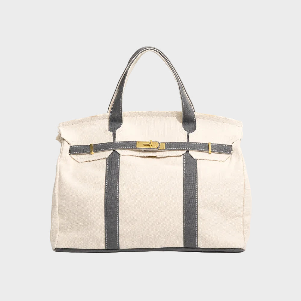 Boatkin Damen Tote Bag aus Canvas mit strukturierter Optik