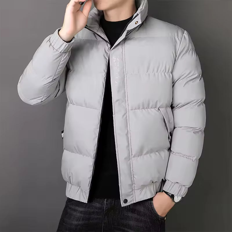 Herren Steppjacke mit Kragen warm und winddicht