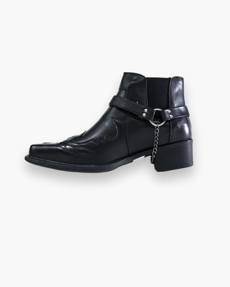 Herren Cowboystiefel mit Ziernaht und Einlegesohle