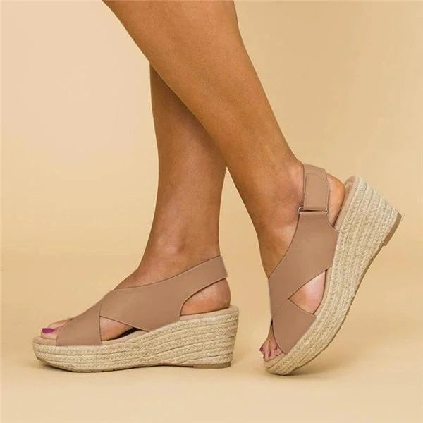 Bequeme orthopädische Keilabsatz Espadrilles Clara