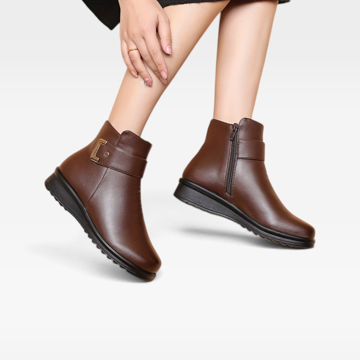 Damen Stiefeletten orthopädisch mit Keilabsatz