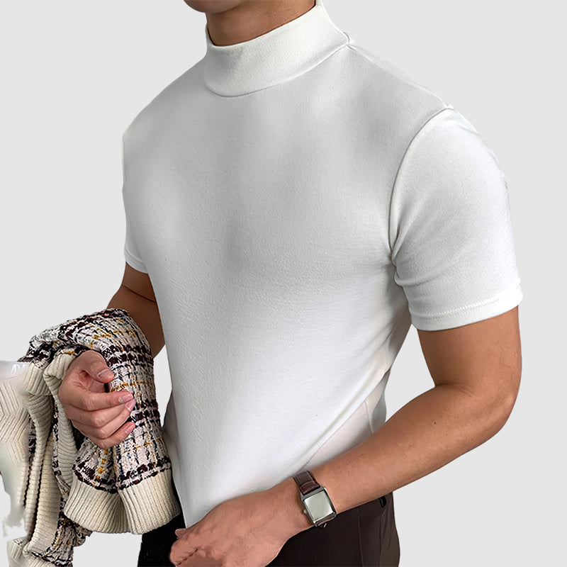 Herren T Shirt mit Stehkragen atmungsaktiv und bequem