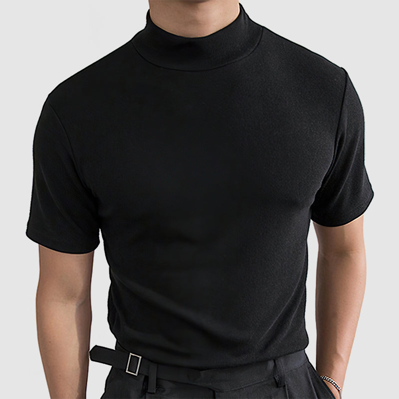Herren T Shirt mit Stehkragen atmungsaktiv und bequem