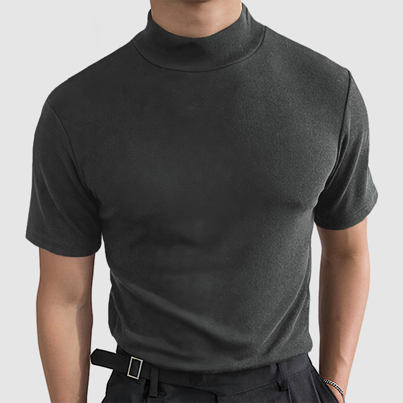 Herren T Shirt mit Stehkragen atmungsaktiv und bequem