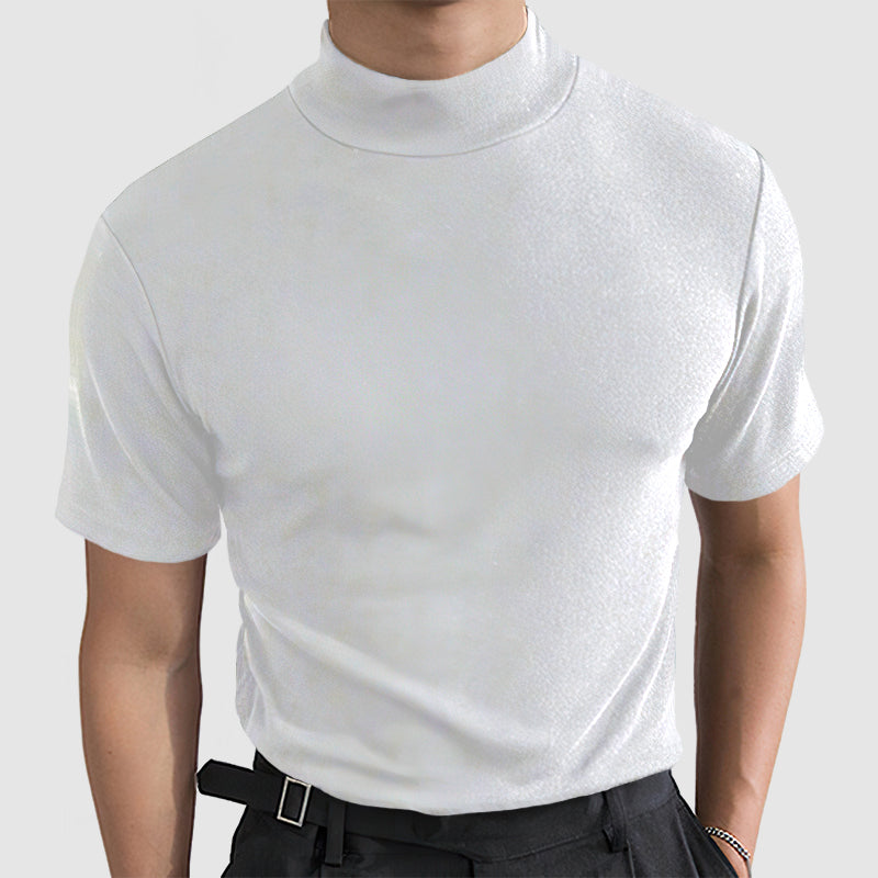 Herren T Shirt mit Stehkragen atmungsaktiv und bequem