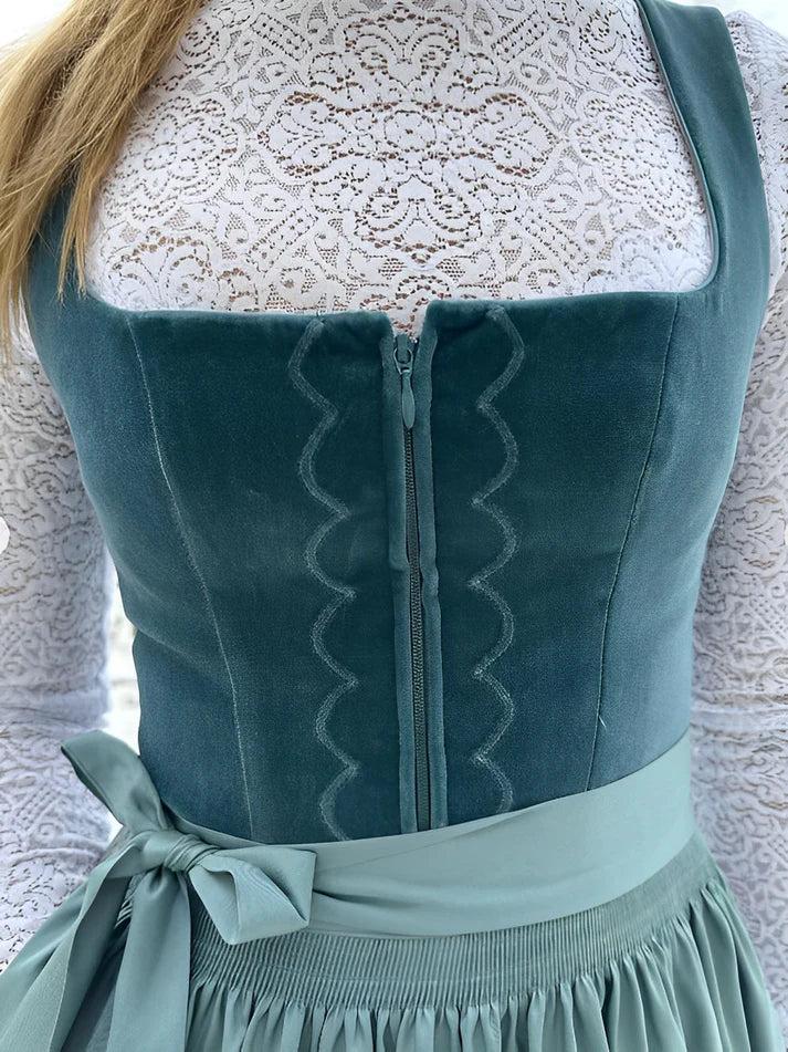 Damen Dirndlkleid midi mit Schürze