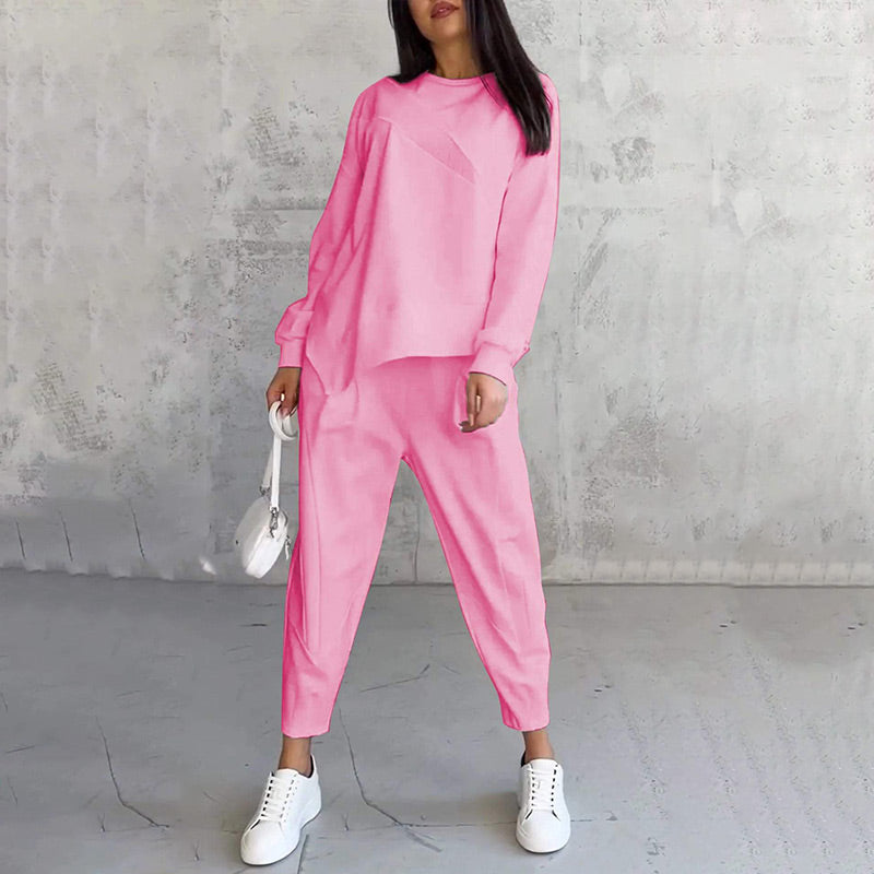 Damen lässiger Zweiteiler mit Oberteil und Hose