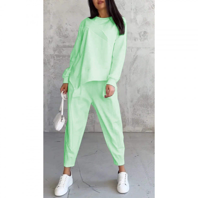 Damen lässiger Zweiteiler mit Oberteil und Hose
