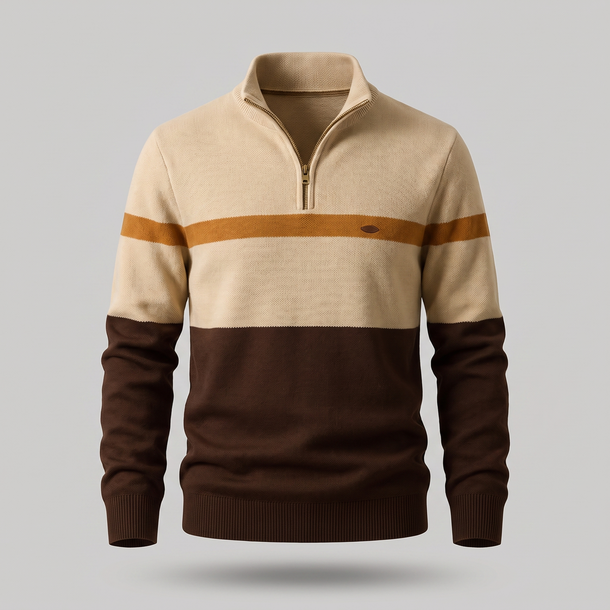 Herren Pullover mit Viertelreißverschluss