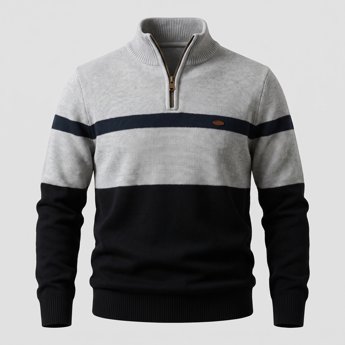 Herren Pullover mit Viertelreißverschluss