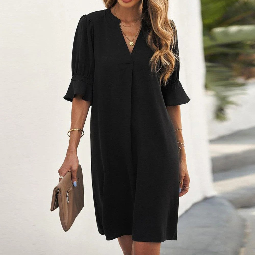 Midi Kleid klassisch und elegant für den Herbst