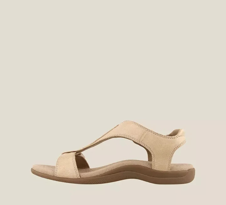 Damen Leder Sandalen mit Fußgewölbestütze für den Sommer