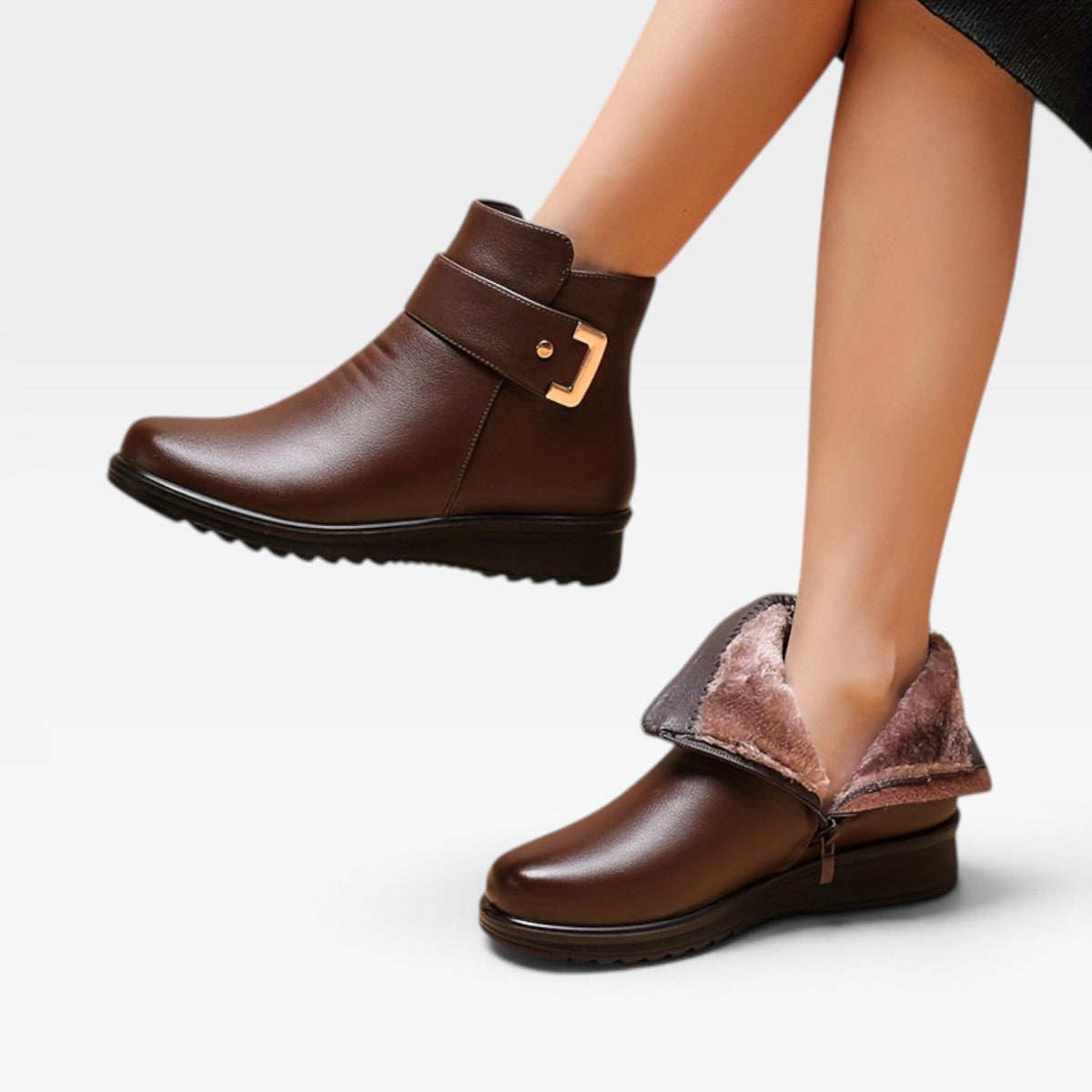 Damen Stiefeletten orthopädisch mit Keilabsatz