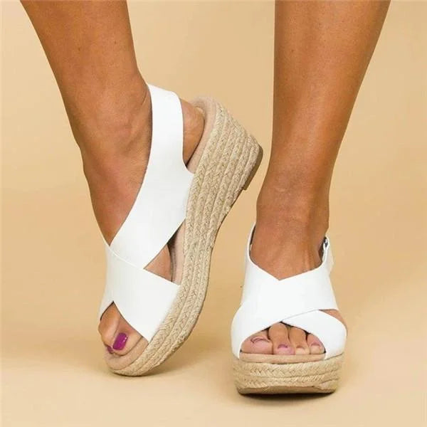 Bequeme orthopädische Keilabsatz Espadrilles Clara