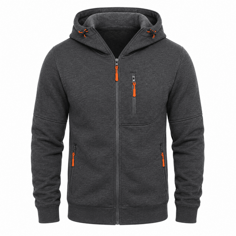 Herren Hoodie mit Reißverschluss und Kapuze