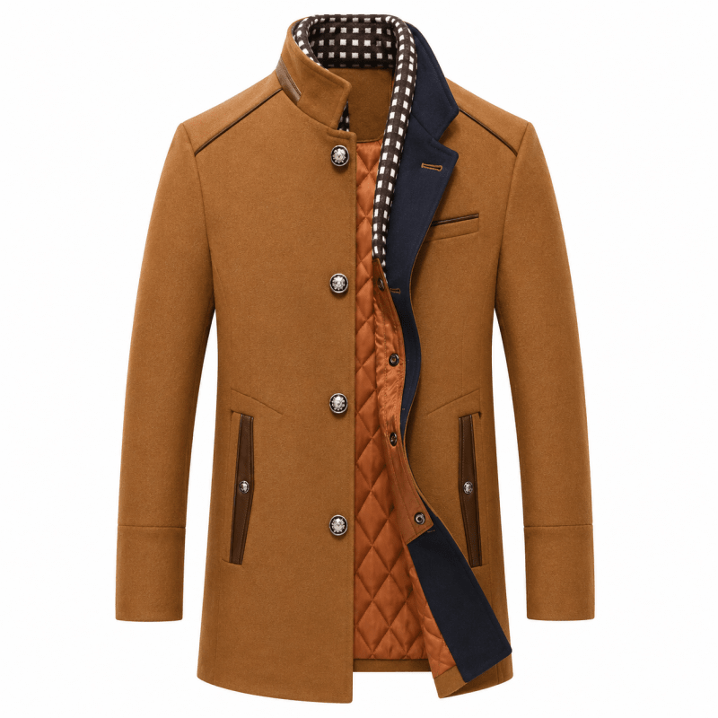 Herren Pea Coat aus Wollmischung