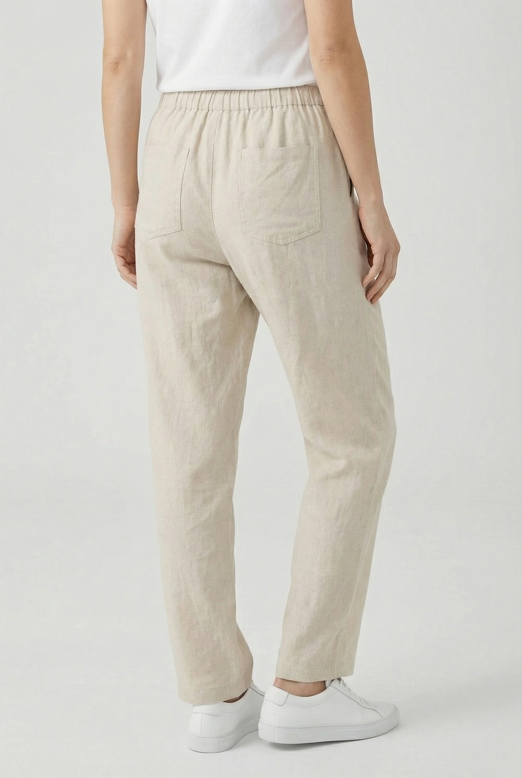 Damen Leinenhose mit Schnürung vorne – Sommerlicher Lace-Up Style