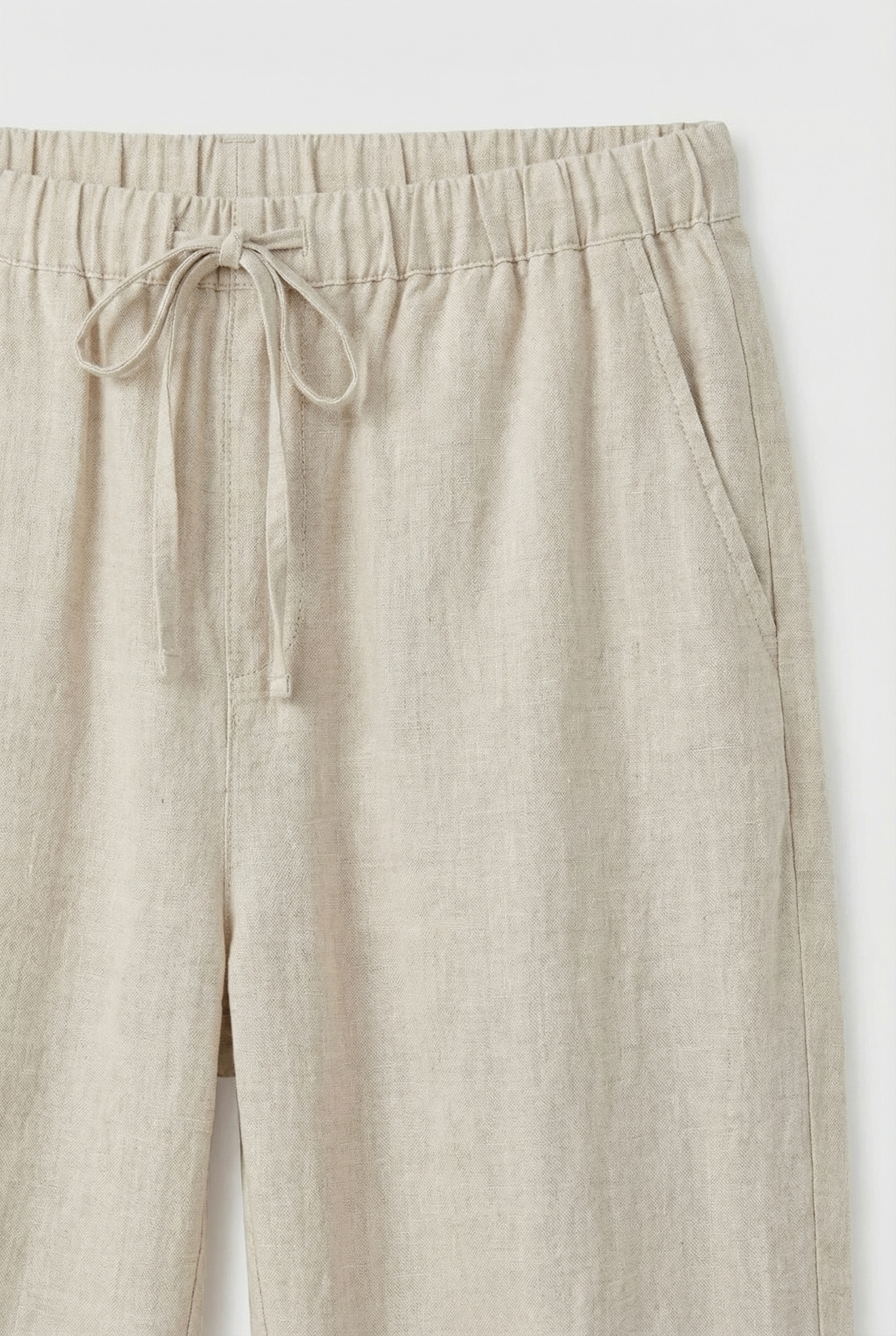 Damen Leinenhose mit Schnürung vorne – Sommerlicher Lace-Up Style