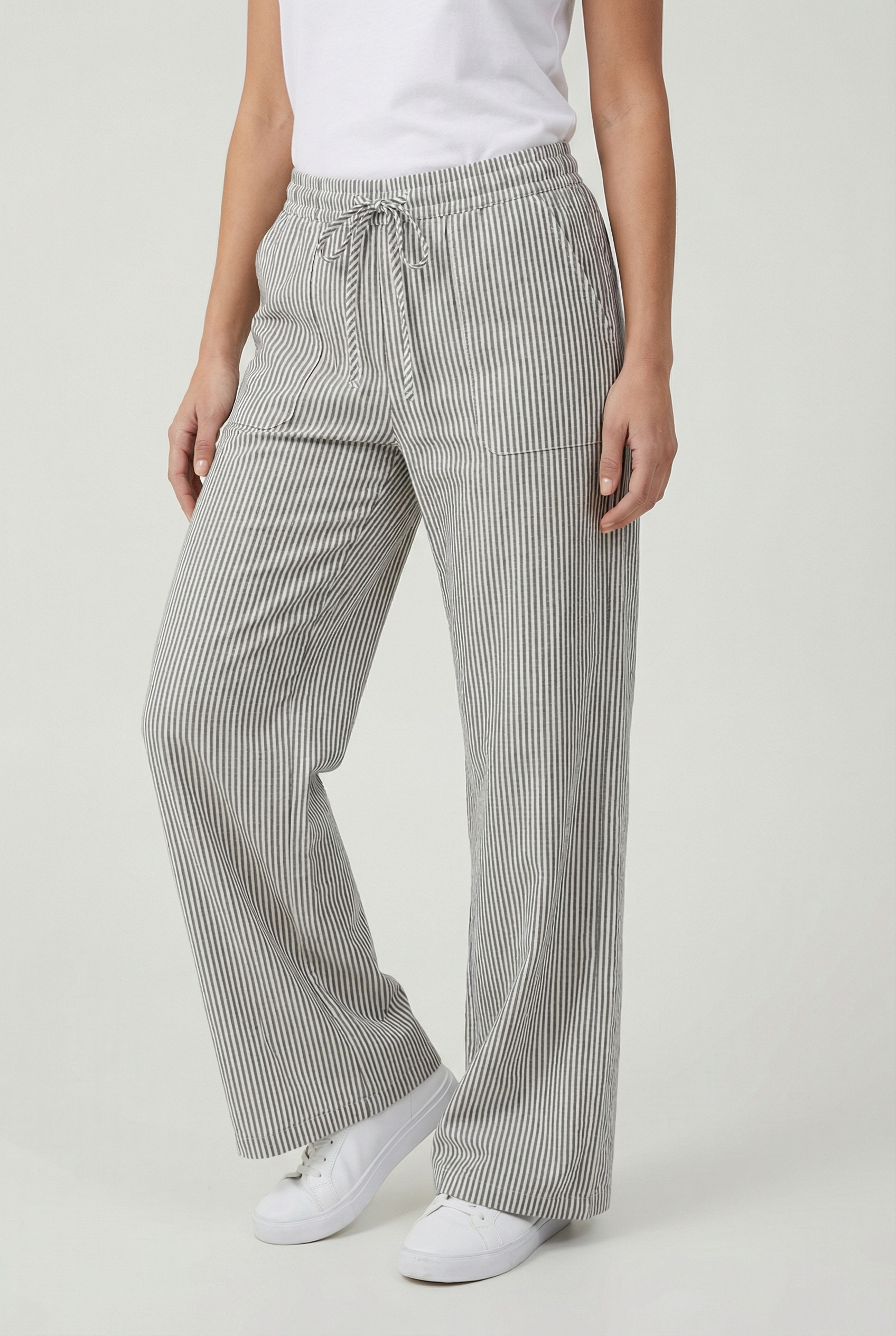 Damen Freizeithose – Lockerer Schnitt mit Kordelzug und Taschen