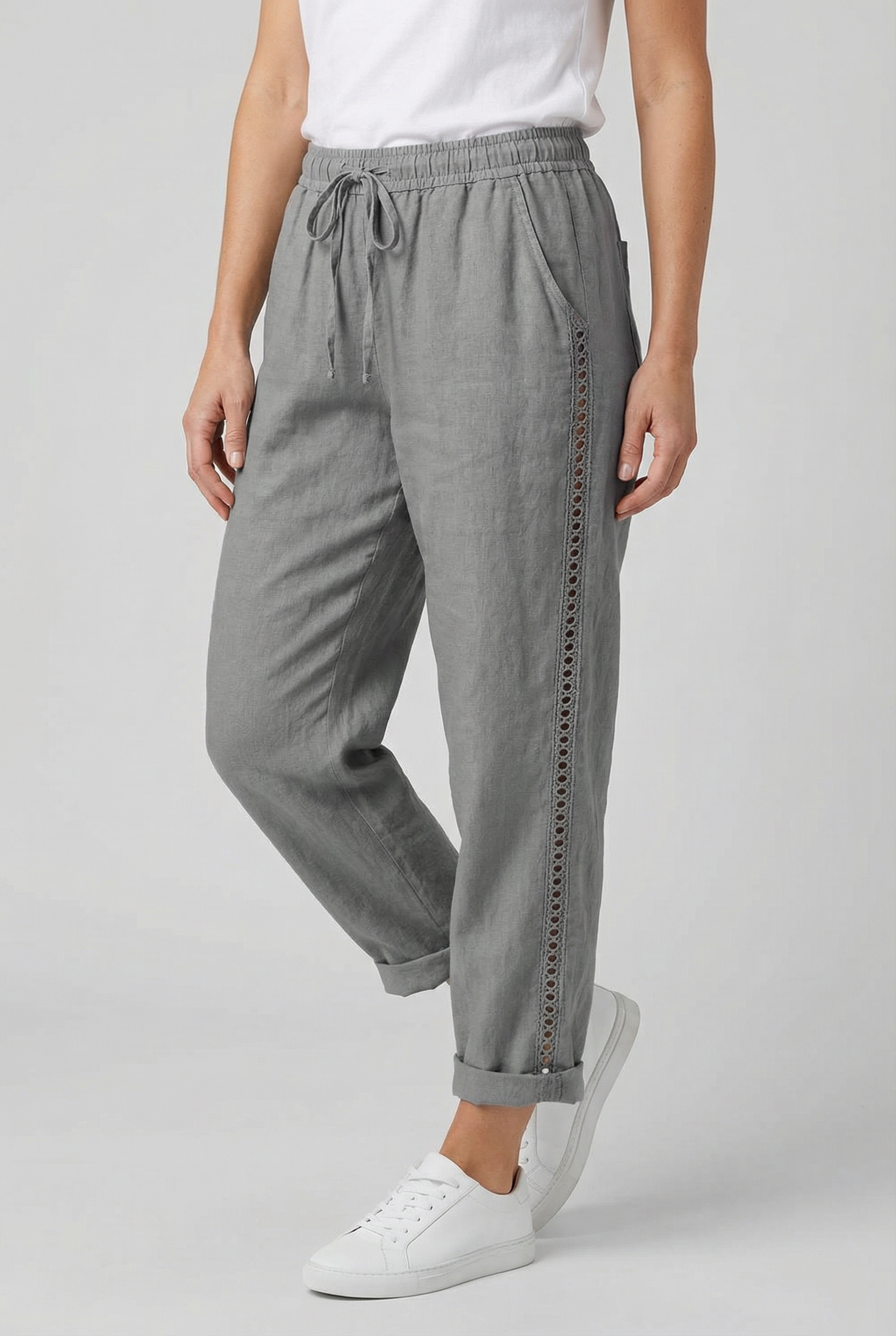 Damen Leichte Boho-Hose – Lockerer Schnitt mit elastischem Bund