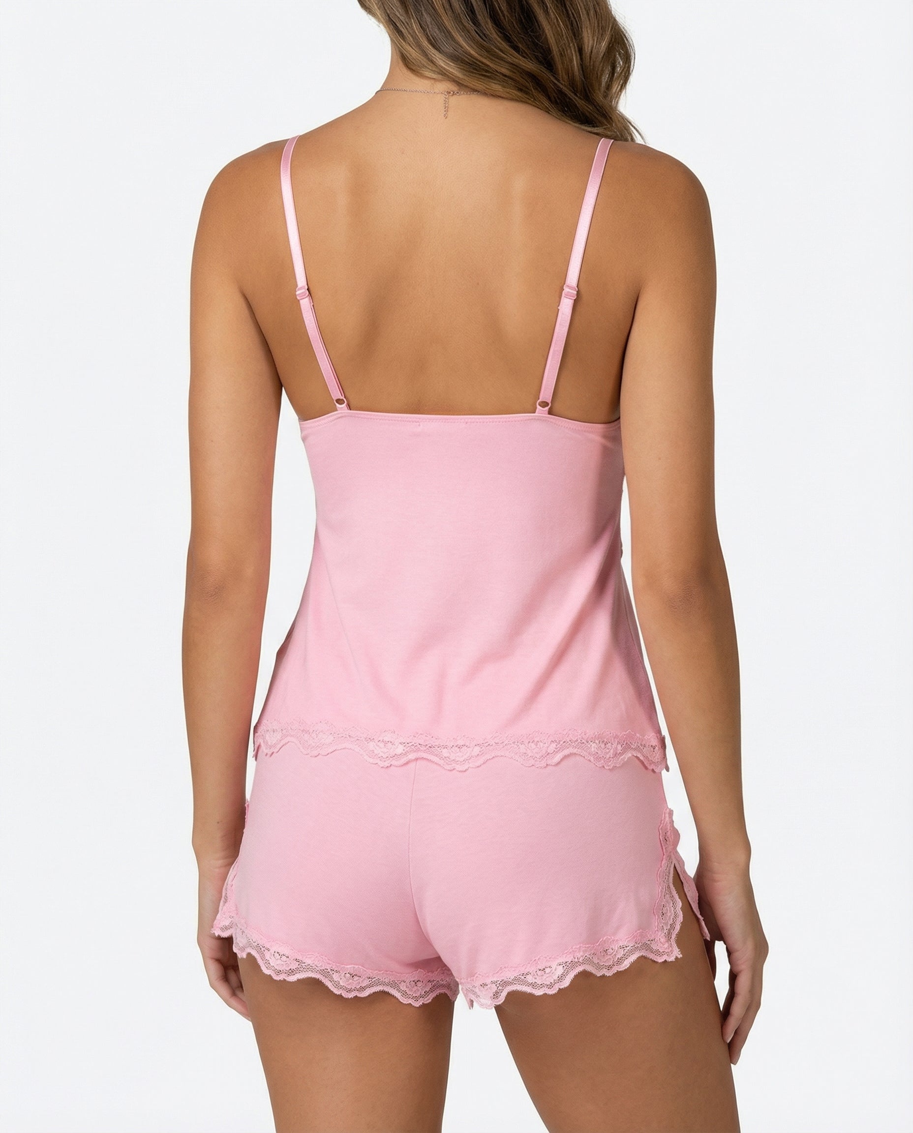 Midnight Kiss Damen Spitzen Cami Shorts Set