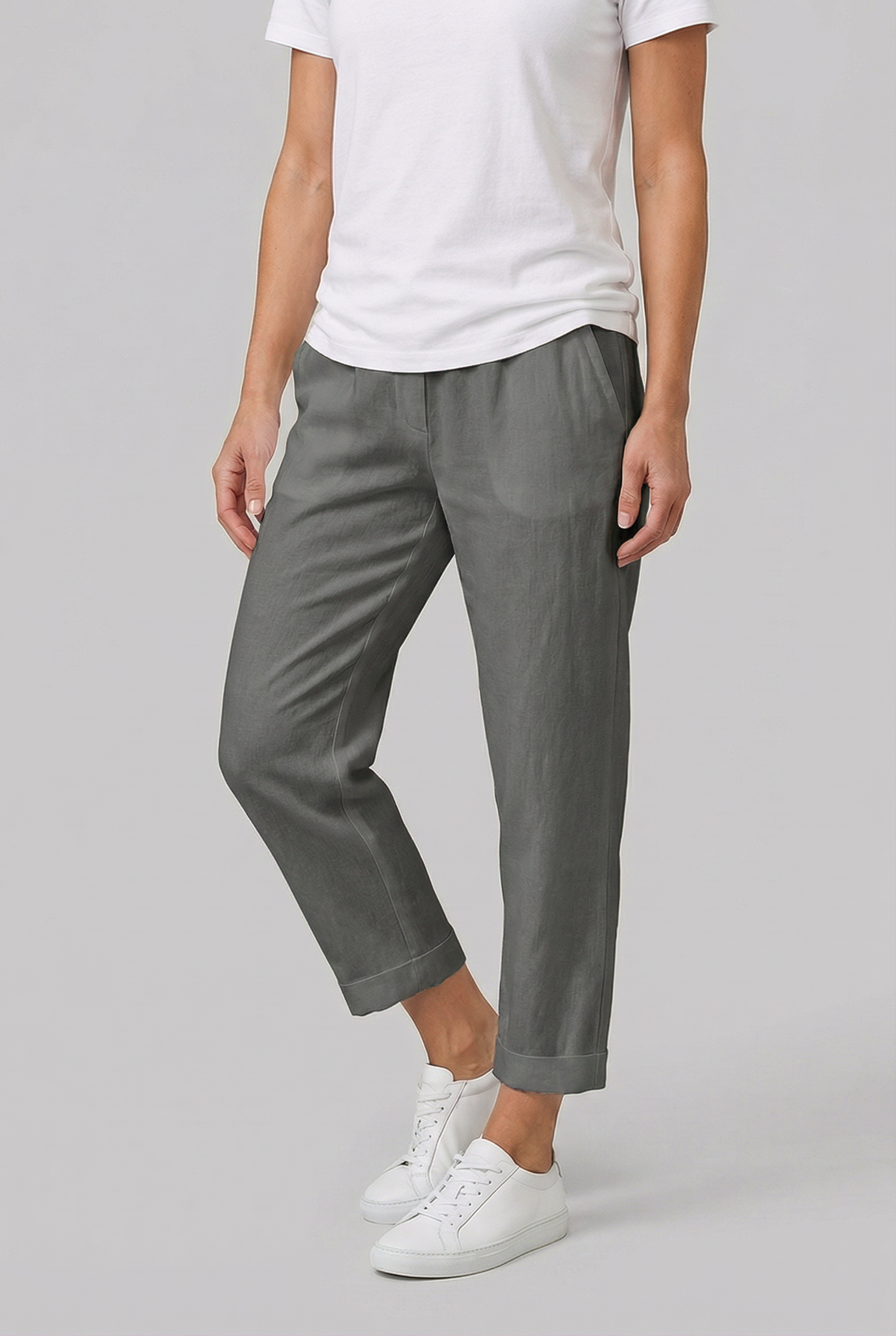 Damen Leichte Leinenhose mit geradem Bein – Sommerlicher Komfort