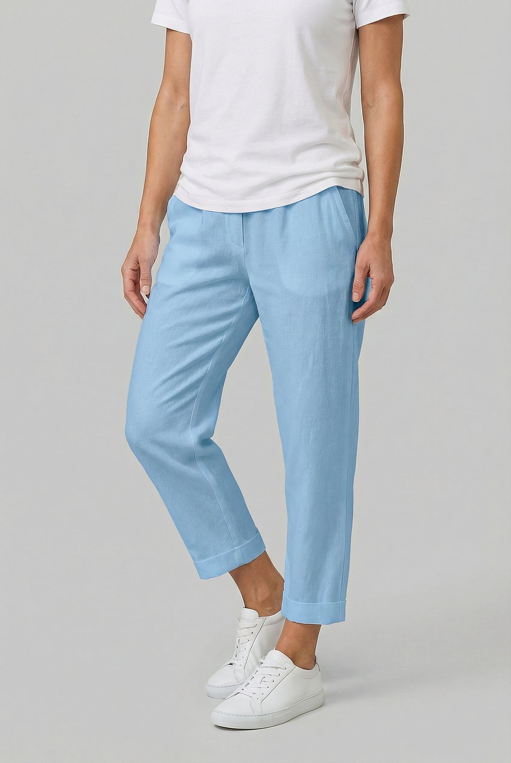 Damen Leichte Leinenhose mit geradem Bein – Sommerlicher Komfort