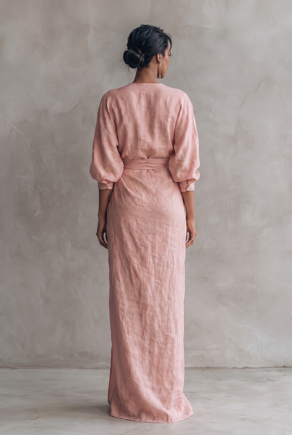 Damen Maxikleid mit Wickelausschnitt