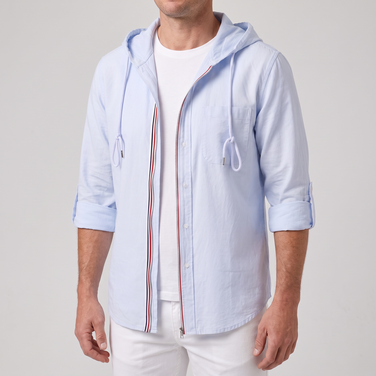 Herren Leinen Hoodie atmungsaktiv und bequem