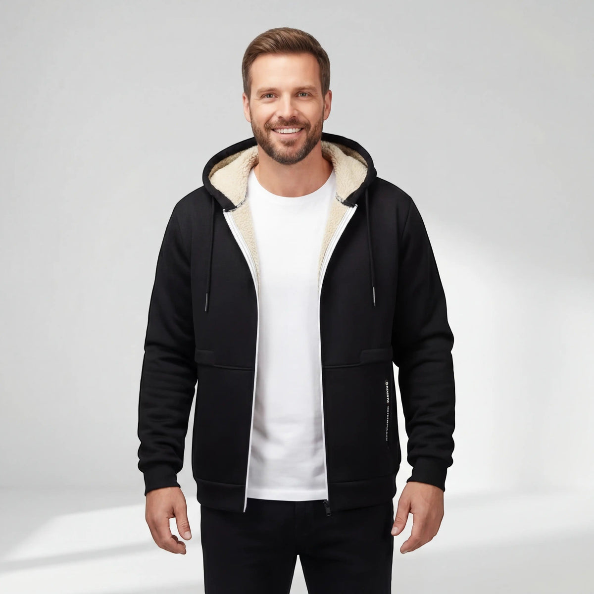 Herren Kapuzenjacke mit Reißverschluss