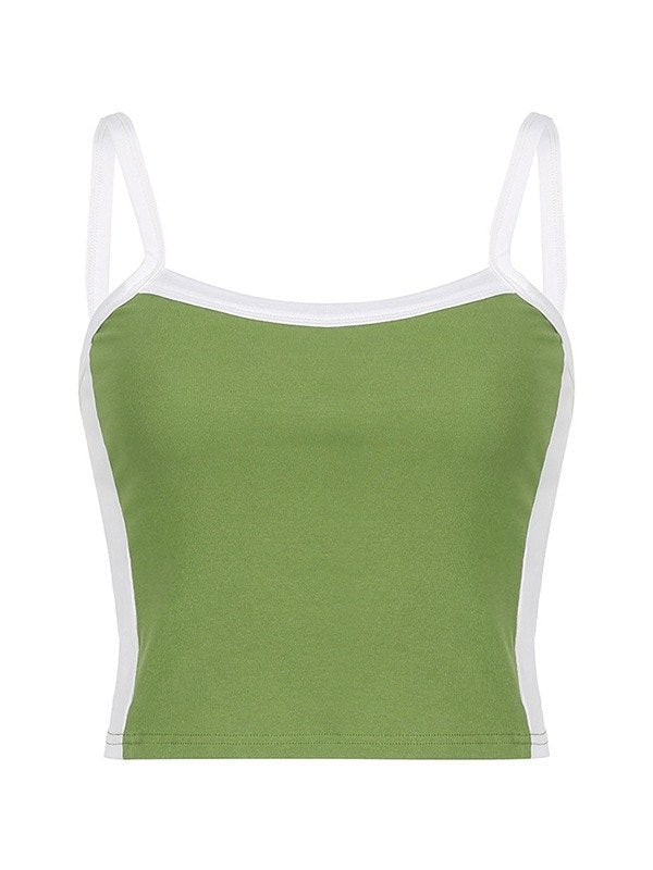 Vintage Kontraststreifen Crop Cami Top